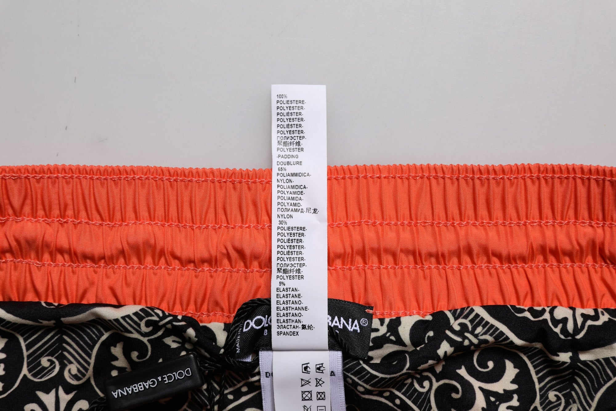 Dolce & Gabbana Orange Polyester Beachwear Shorts 2Pc Swimwear