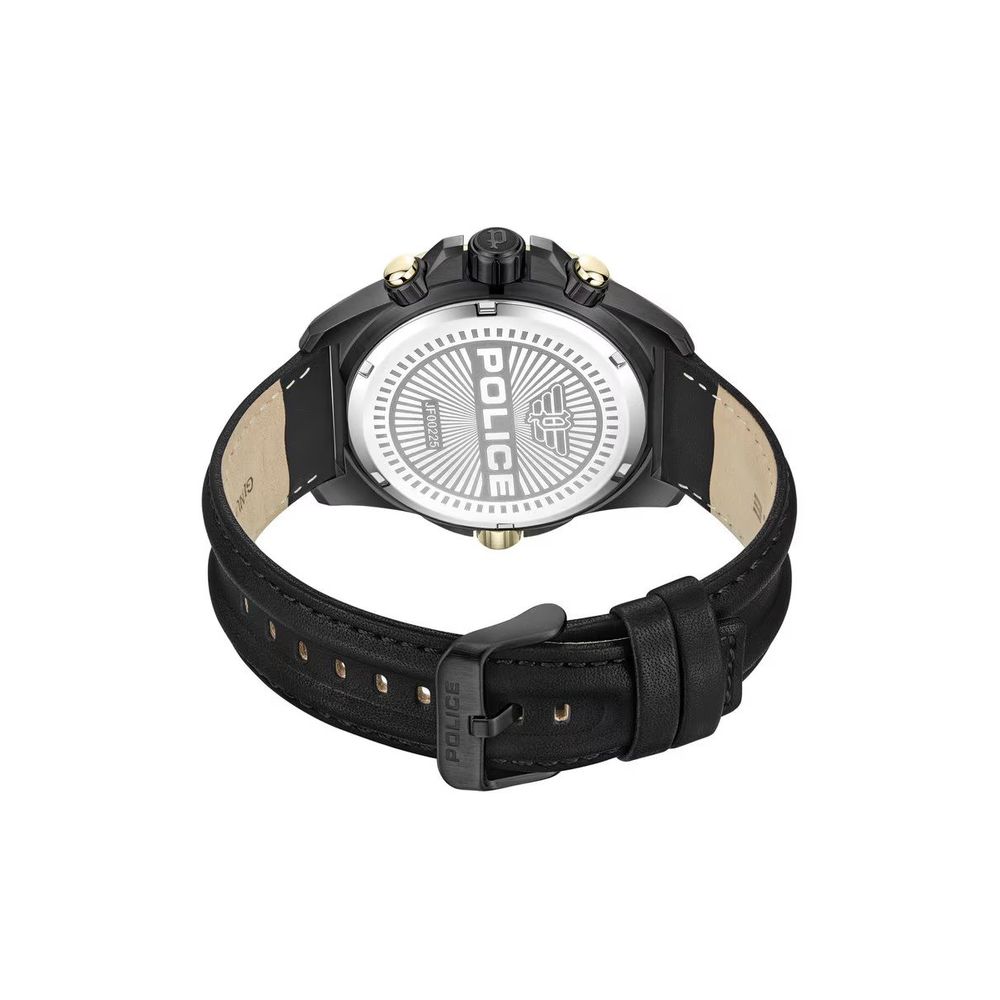 Police Black Artificial Leather Watch