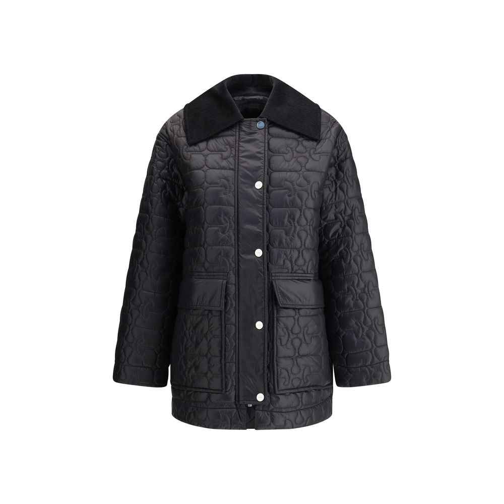 Ganni Gray Nylon Coat