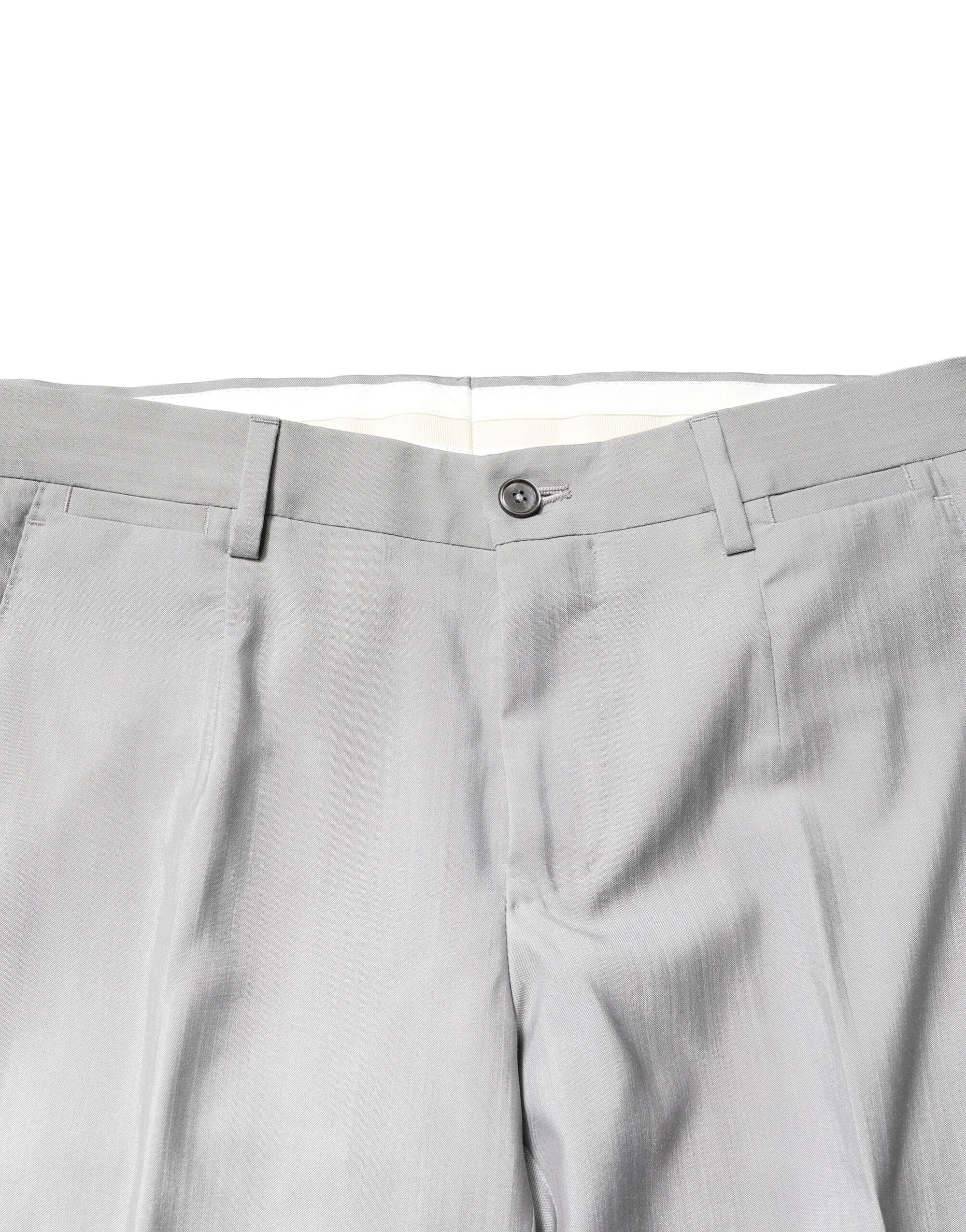 Dolce & Gabbana Light Gray Wool GOLD 2 Piece Formal Suit