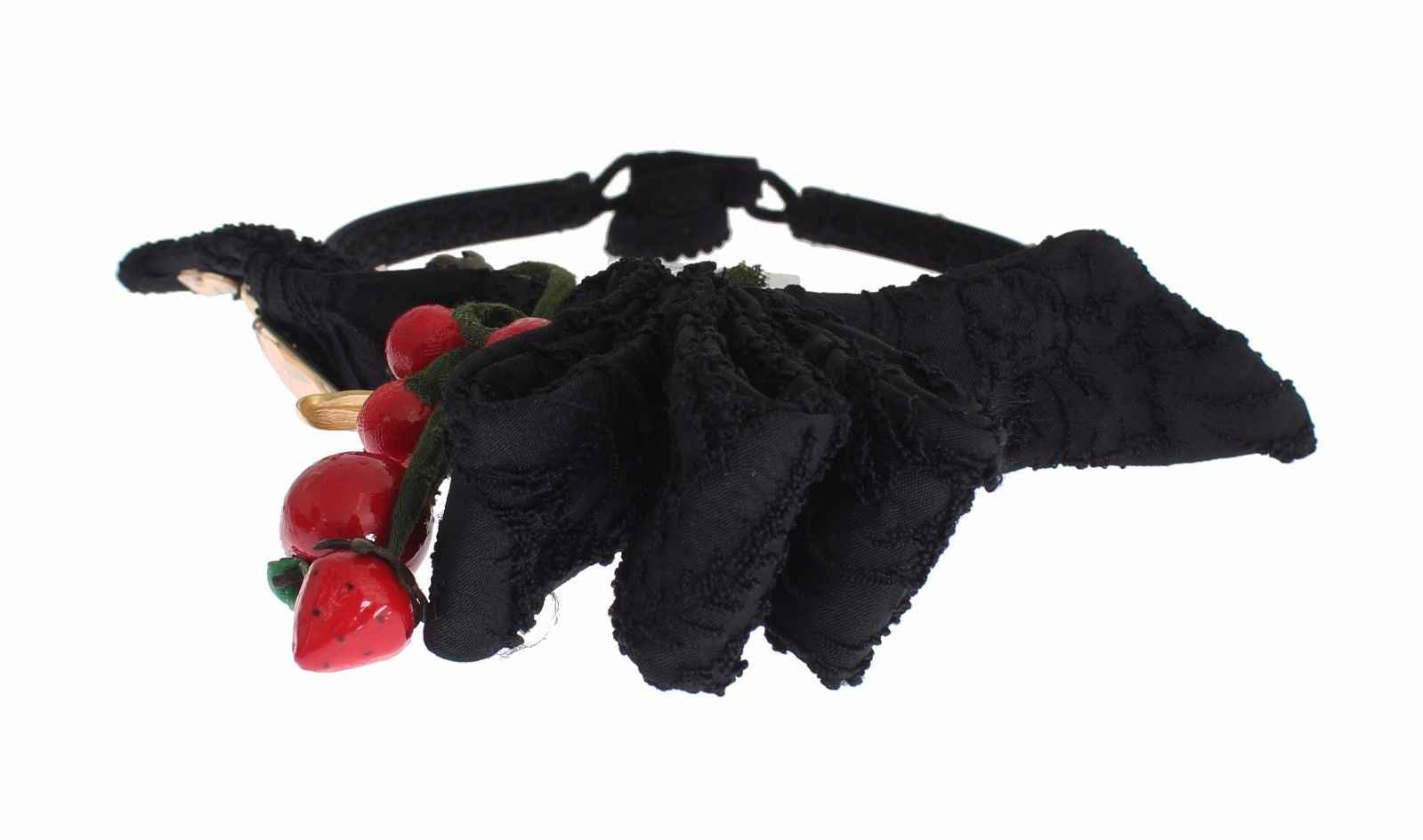 Dolce & Gabbana Diadem Headband Tiara Berry Fruit Crystal Bow Hair