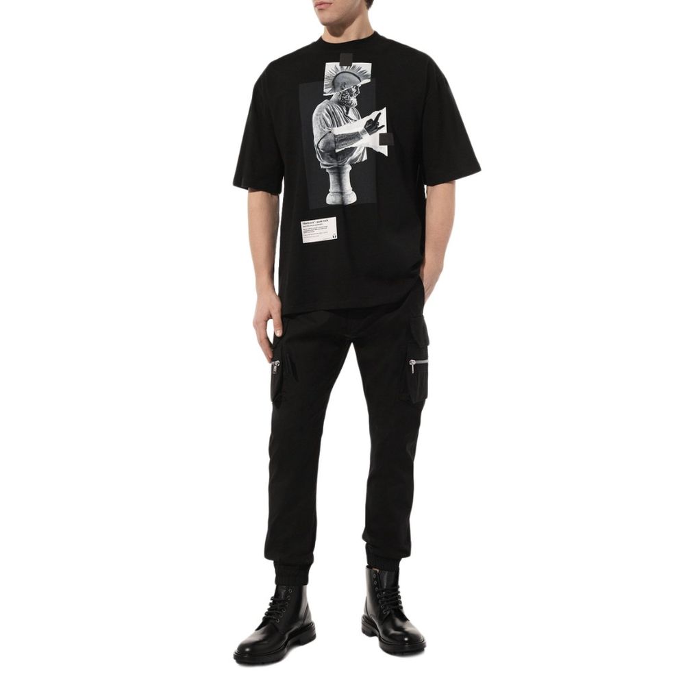 Diego Venturino Black Cotton T-Shirt