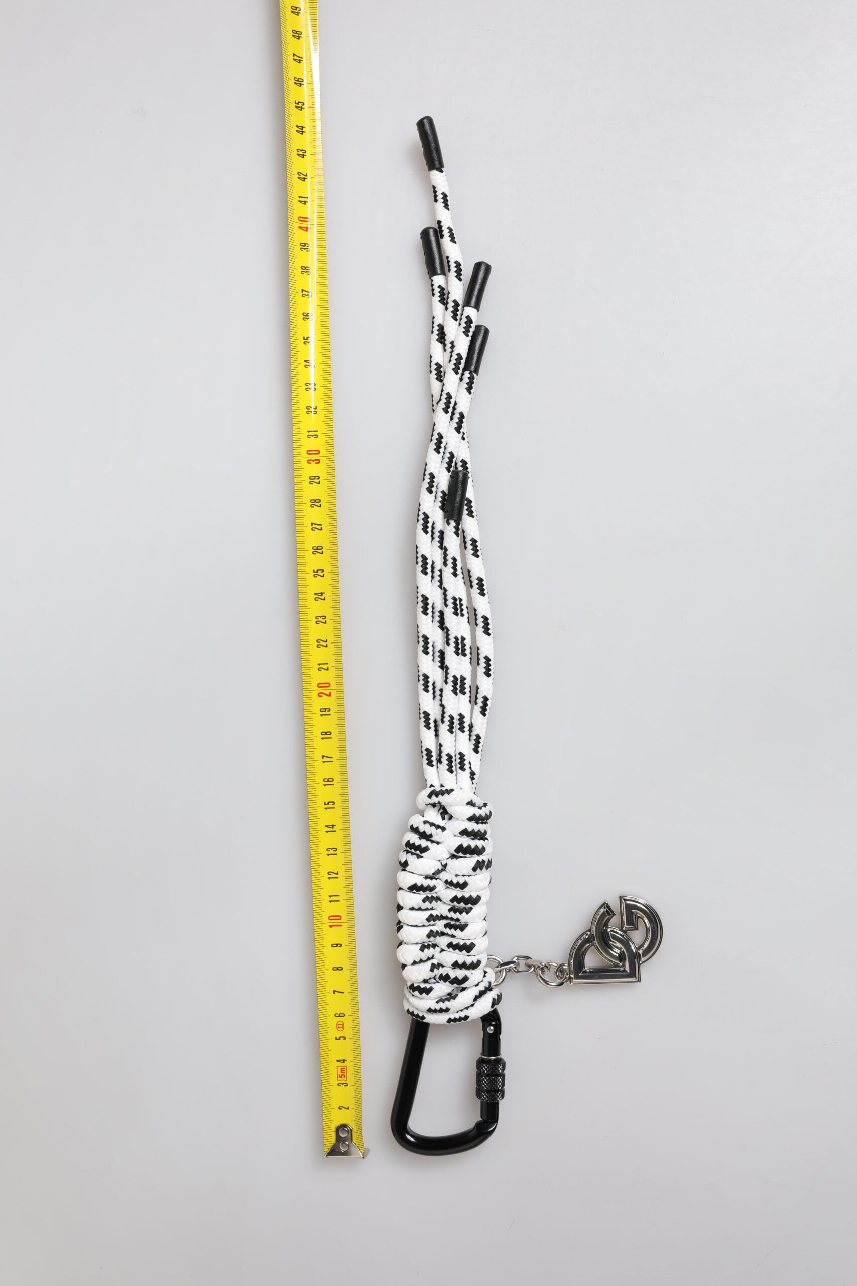 Dolce & Gabbana Multicolor Tape String DG Logo Keychain Polyester Keyring