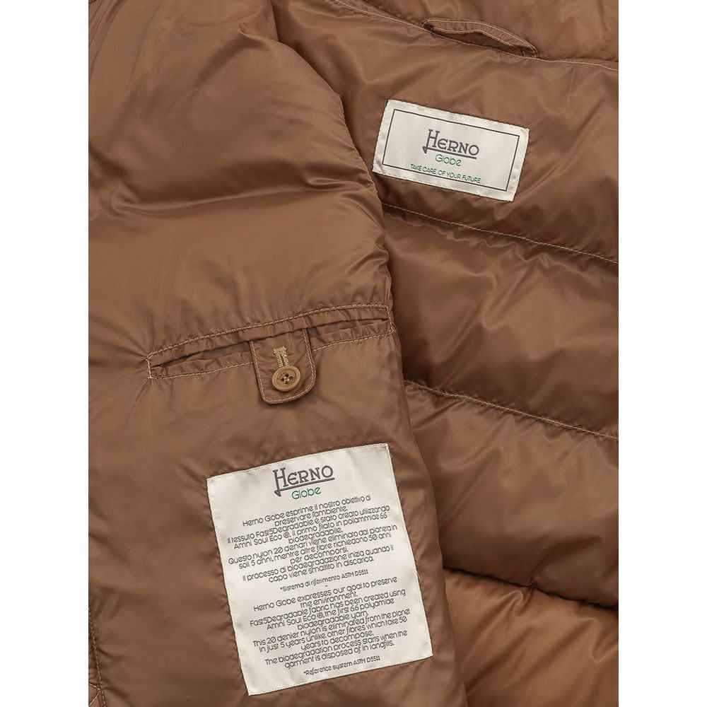 Herno Brown Polyamide Sleveless Jacket