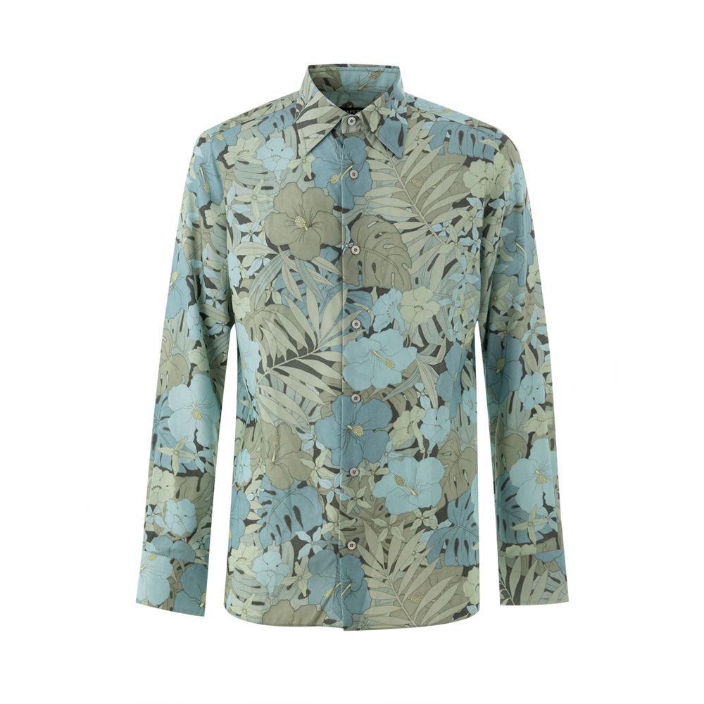 Tom Ford Blue Lyocell Pattern Shirt
