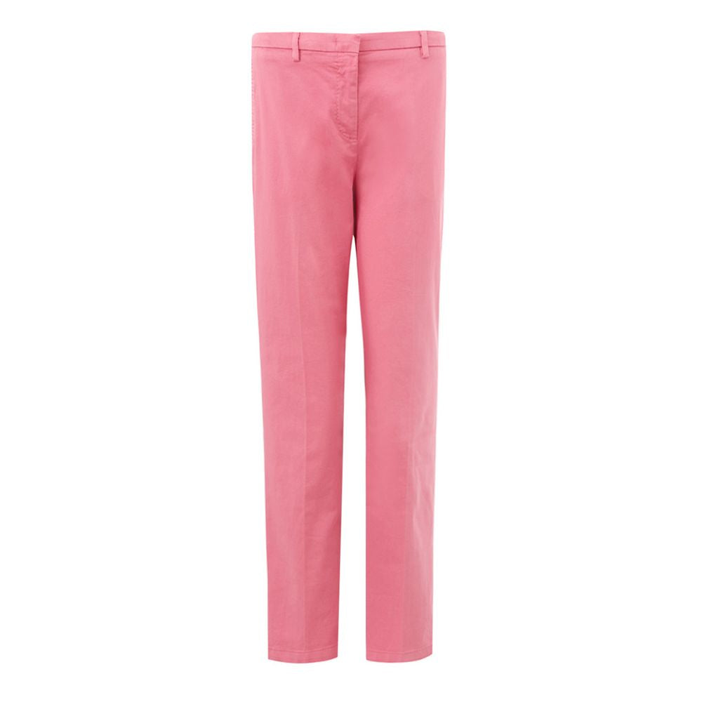 Lardini Elegant Cotton Pink Trousers for Sophisticated Style