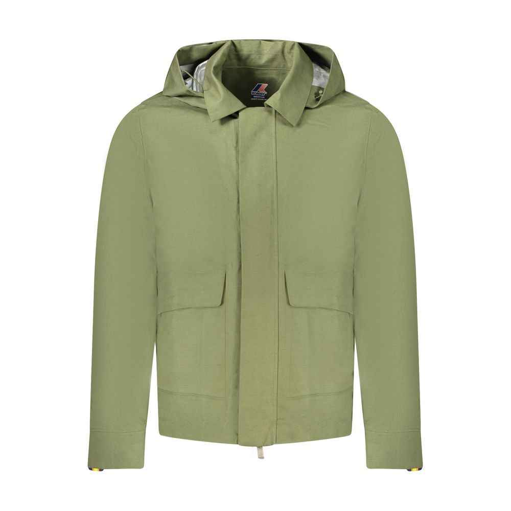 K-WAY Green Cotton Men Jacket