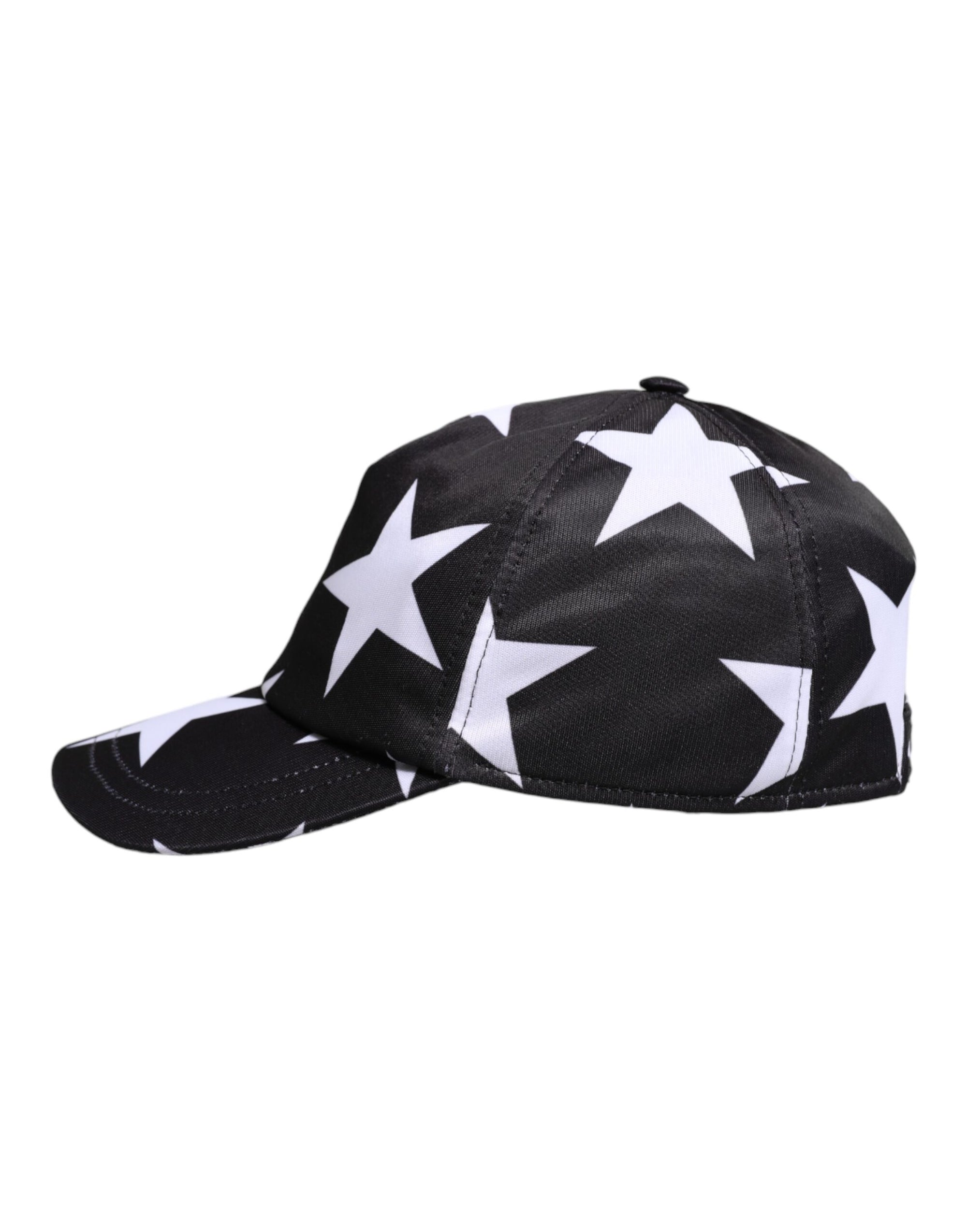 Dolce & Gabbana Black Star Print Polyester Baseball Cap