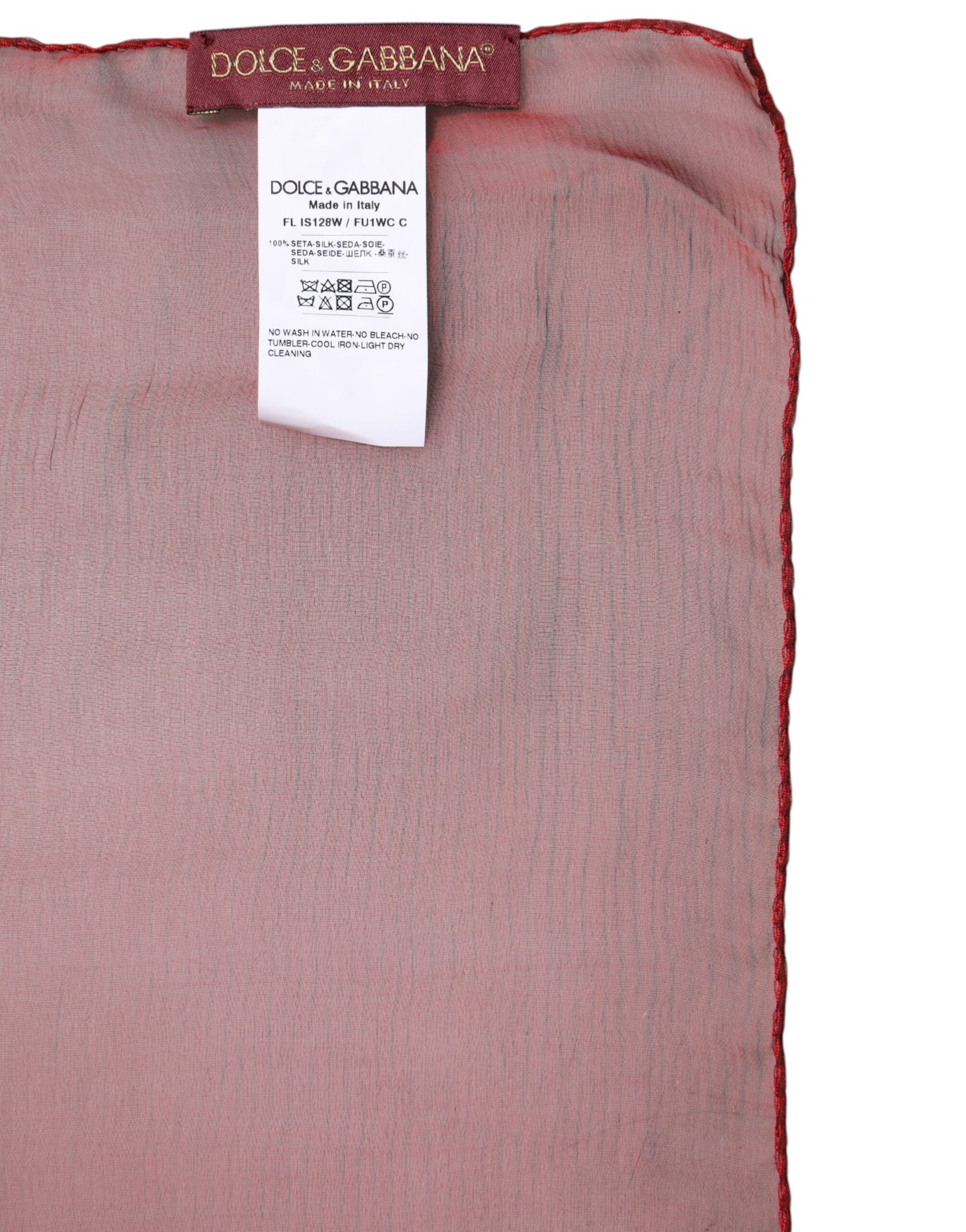 Dolce & Gabbana Red Silk Rectangle Women Wrap Shawl Scarf