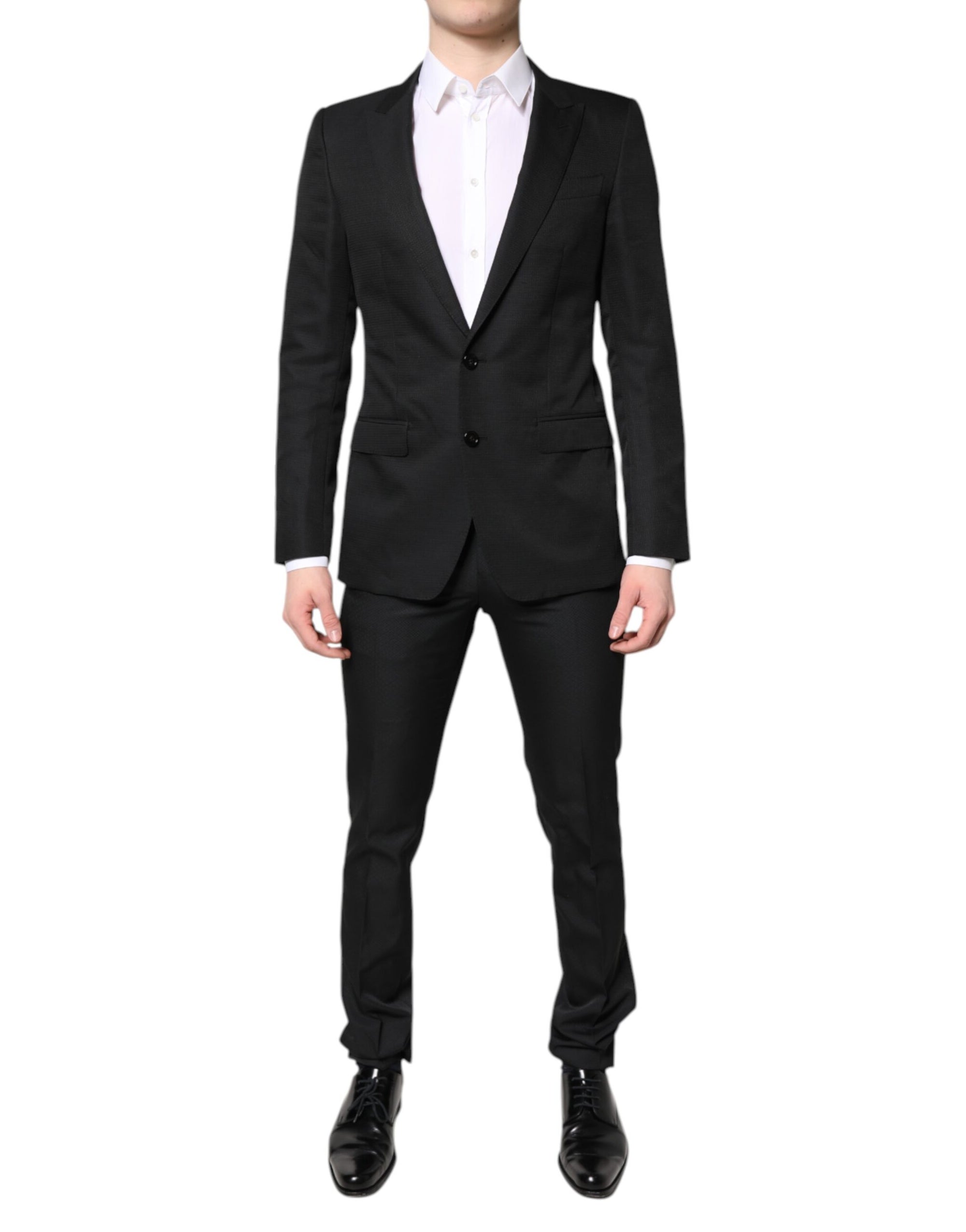 Dolce & Gabbana Black Single Breasted Formal 2 Piece Suit
