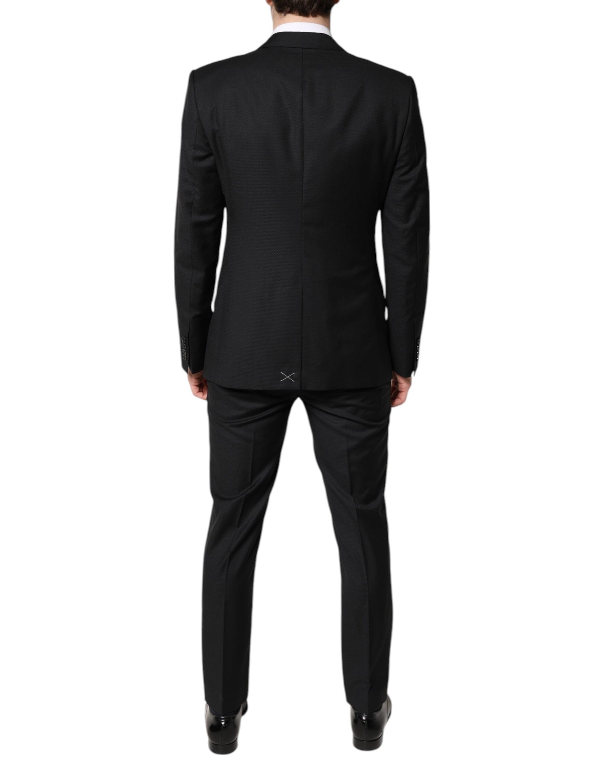 Dolce & Gabbana Black Wool Single Breasted 2 Piece Suit