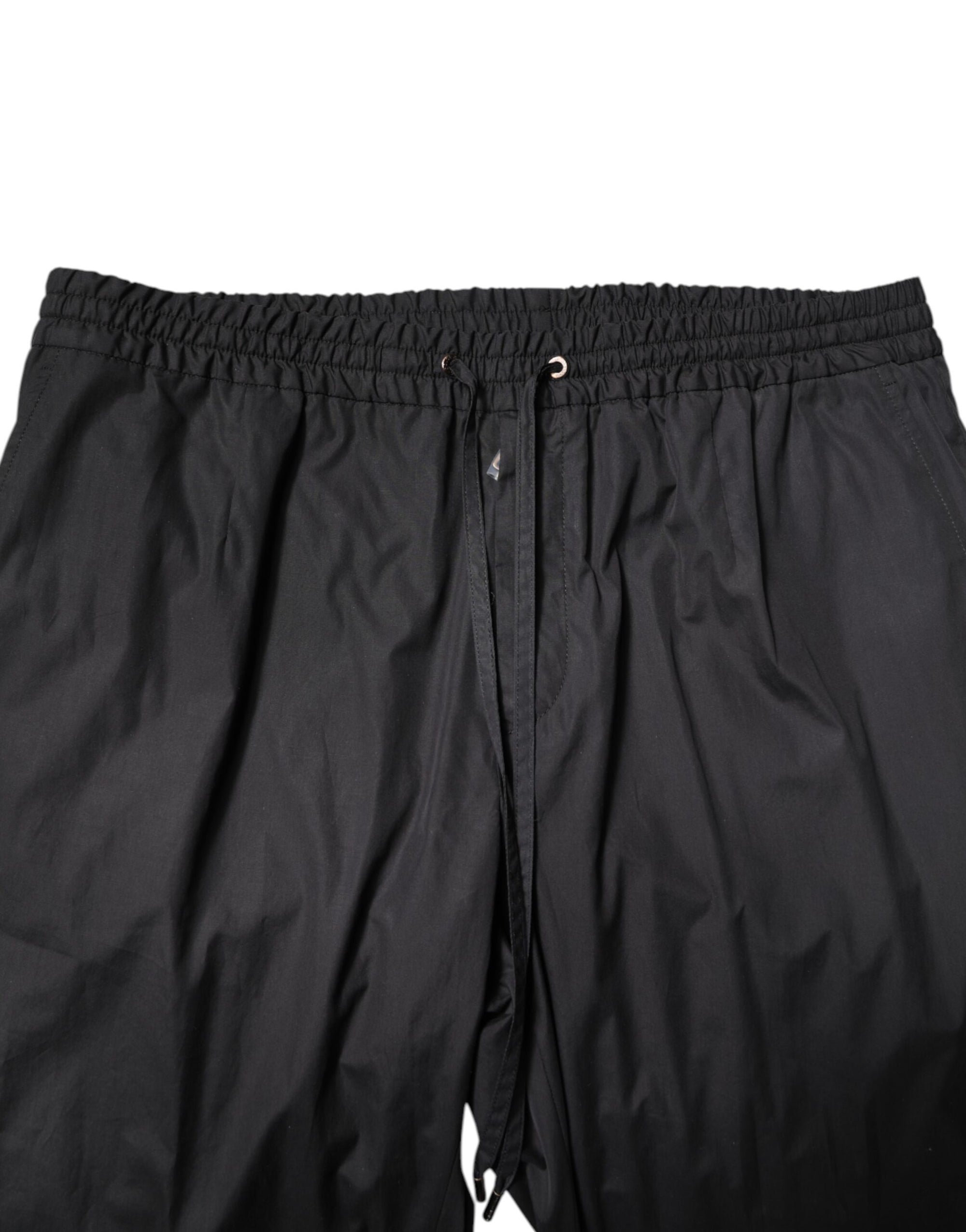 Dolce & Gabbana Black Cotton Single Breasted 2 Piece Suit