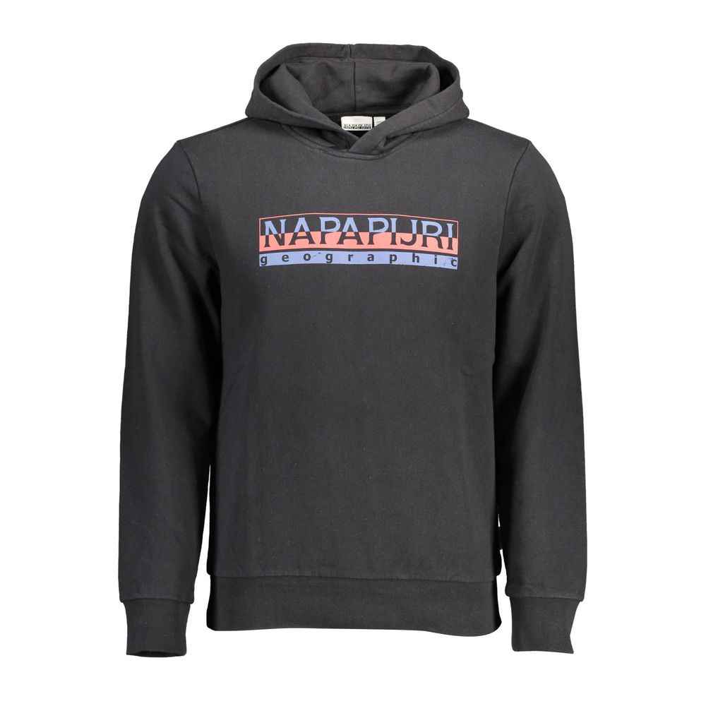 Napapijri Black Cotton Men Hoodie