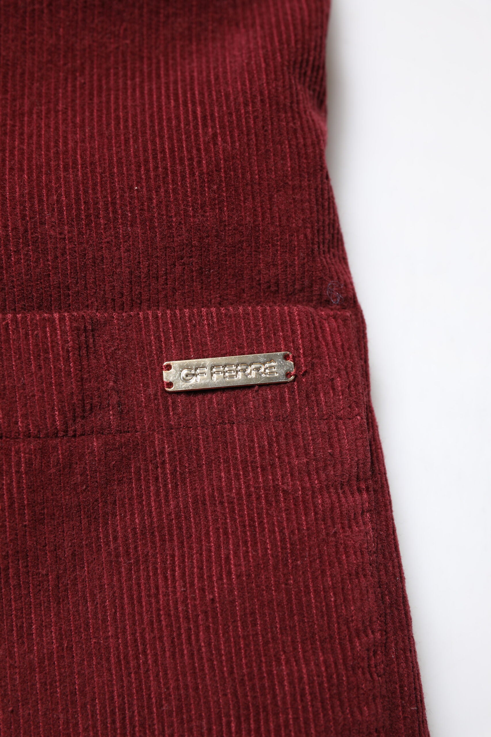 GF Ferre Maroon Corduroy Regular Fit Men Coat Blazer Jacket