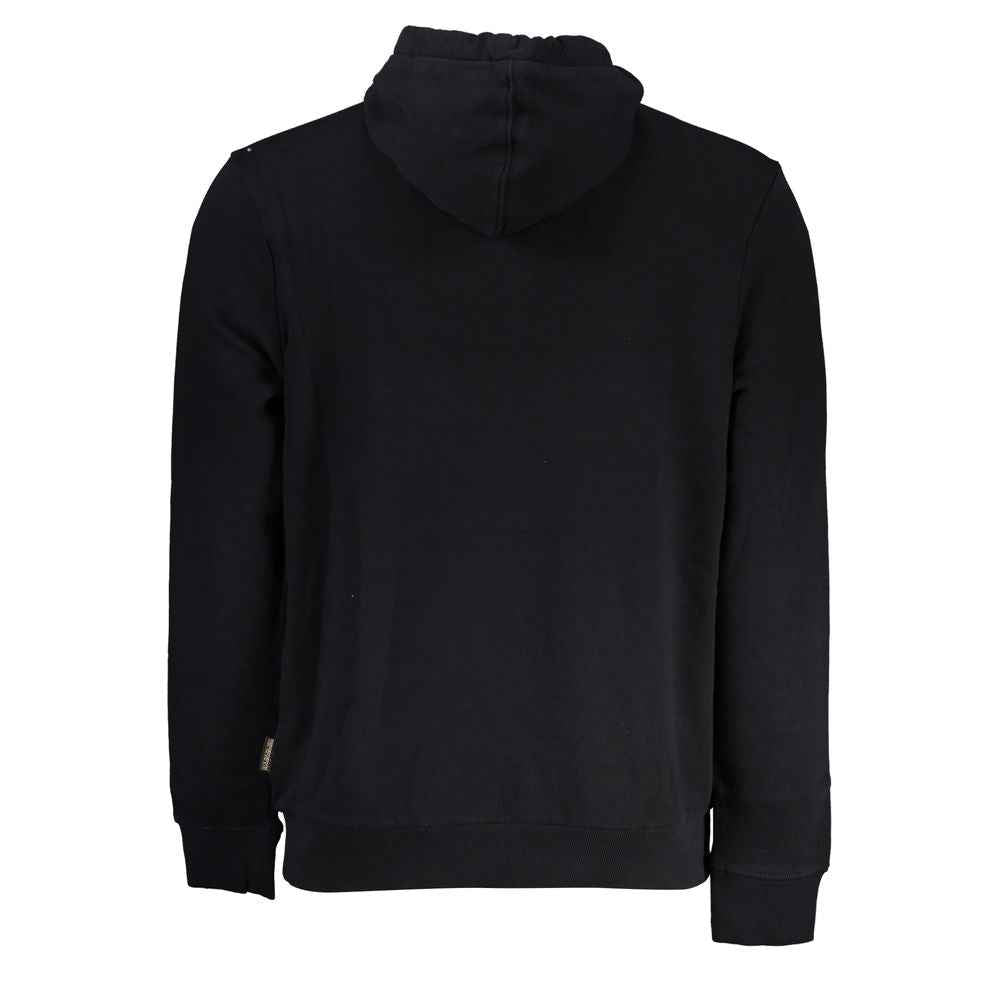 Napapijri Black Cotton Men's Hooded Sweater