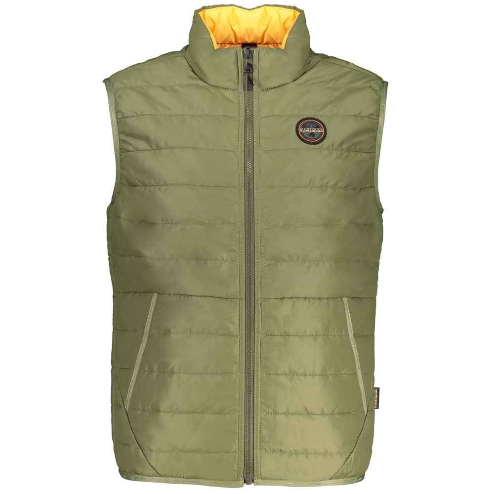 Napapijri Green Polyester Men's Sleeveless Jacket