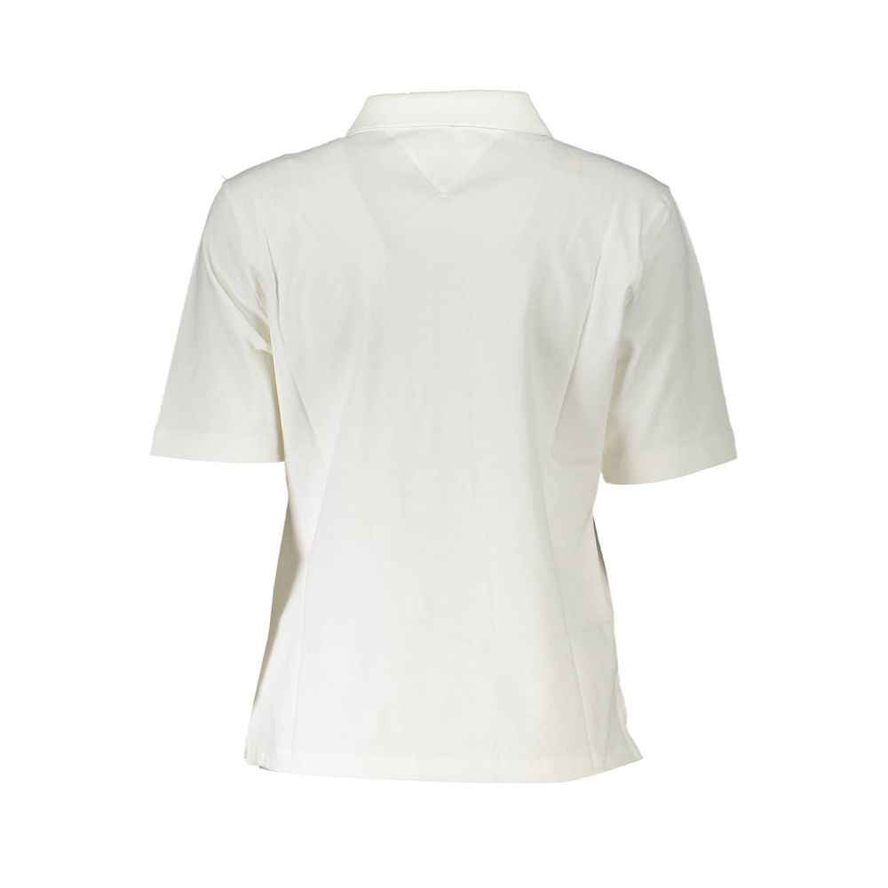 Tommy Hilfiger White Cotton Polo Shirt