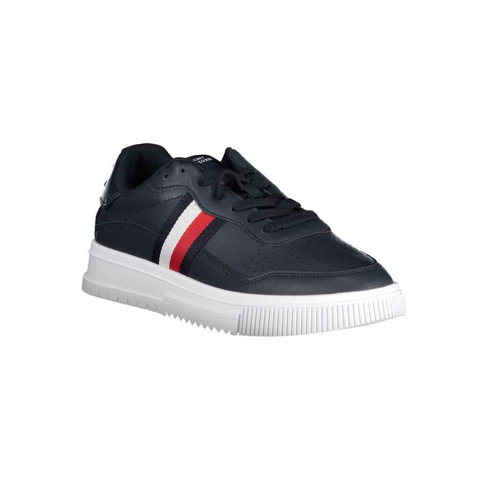 Tommy Hilfiger Blue Leather Men Sneaker