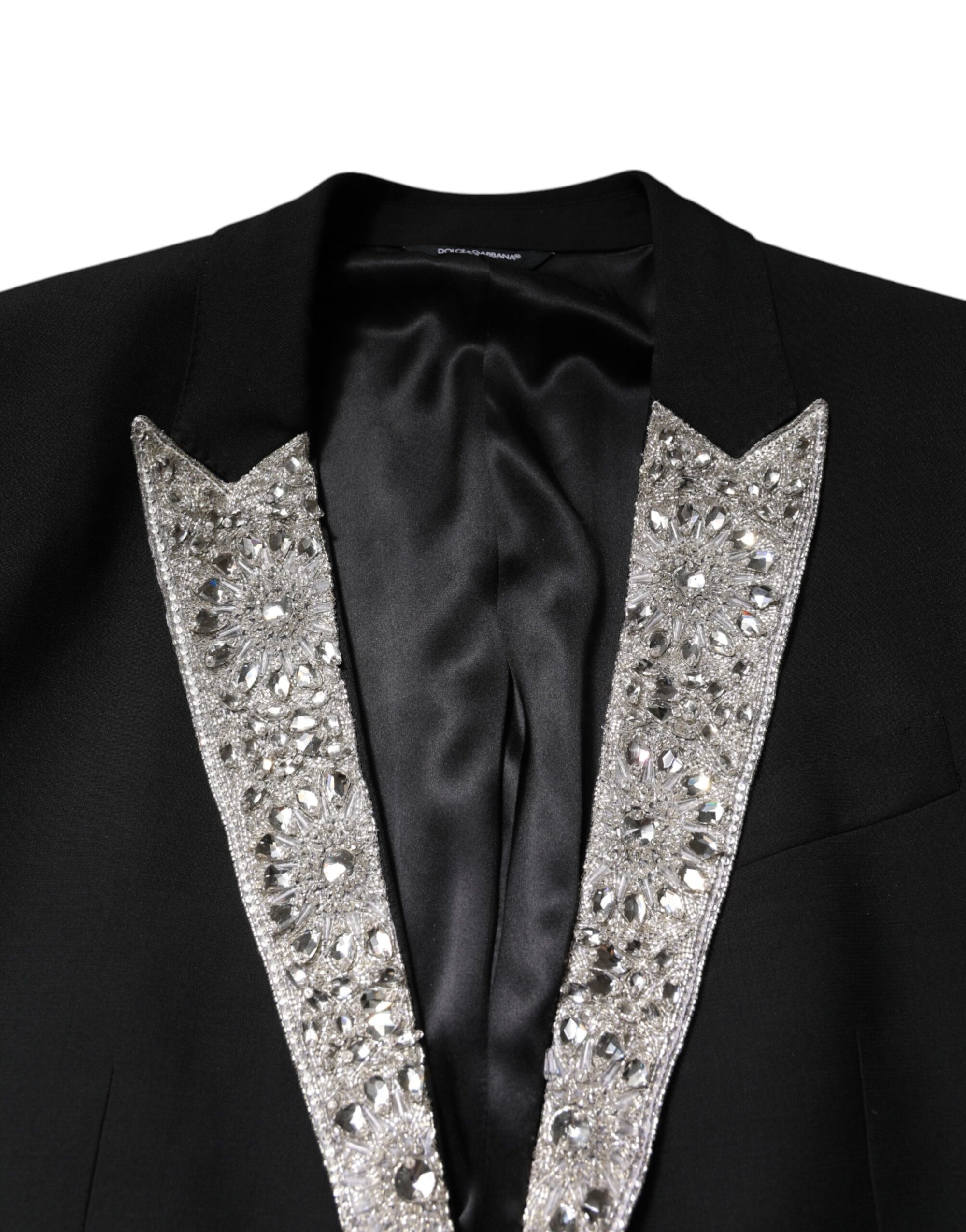 Dolce & Gabbana Black MARTINI Crystal Embellished 3 Pc Suit