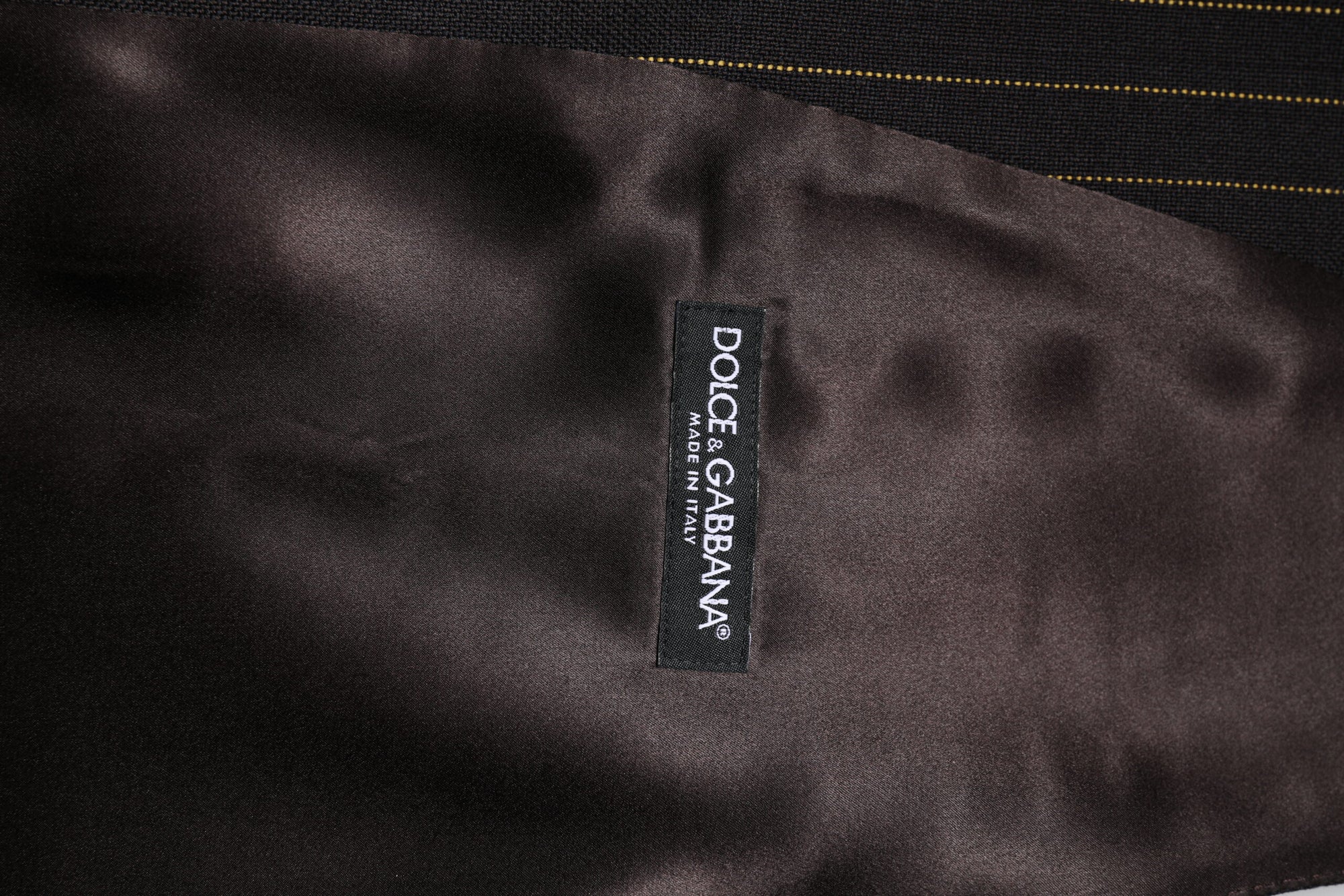 Dolce & Gabbana Black Stripes Wool Formal Men Waistcoat Vest