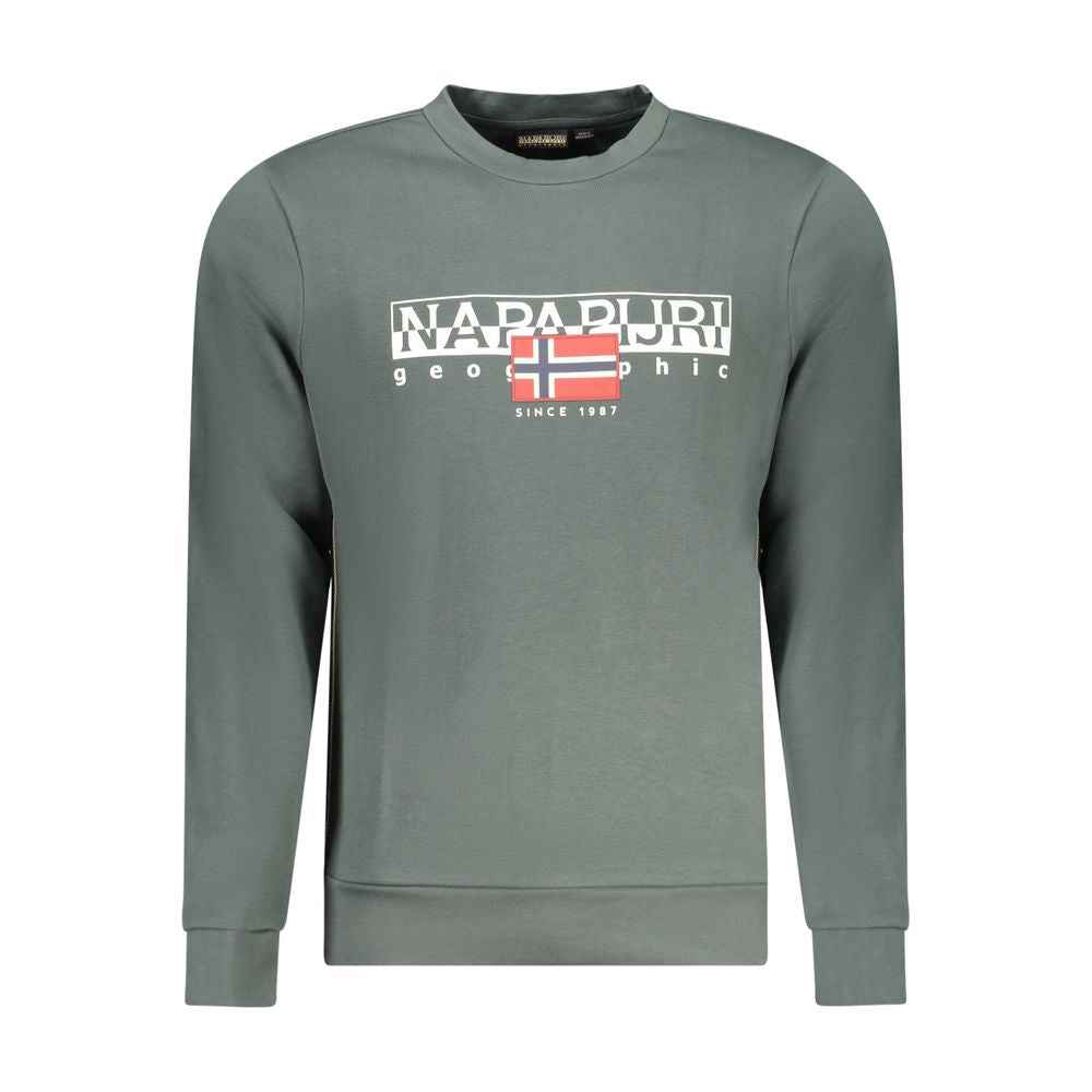 Napapijri Green Cotton Men Sweater