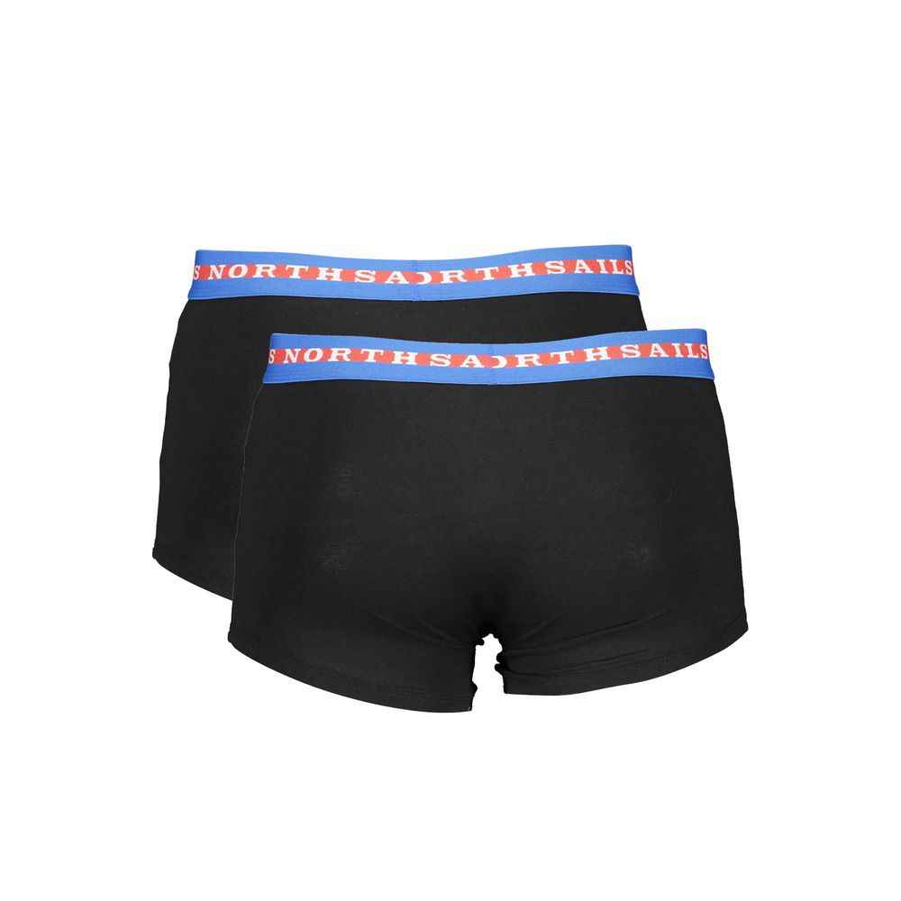 North Sails Black Cotton Men Boxer Pair