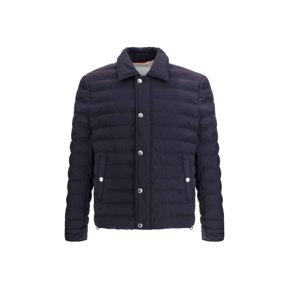 Brunello Cucinelli Blue Polyester Coat
