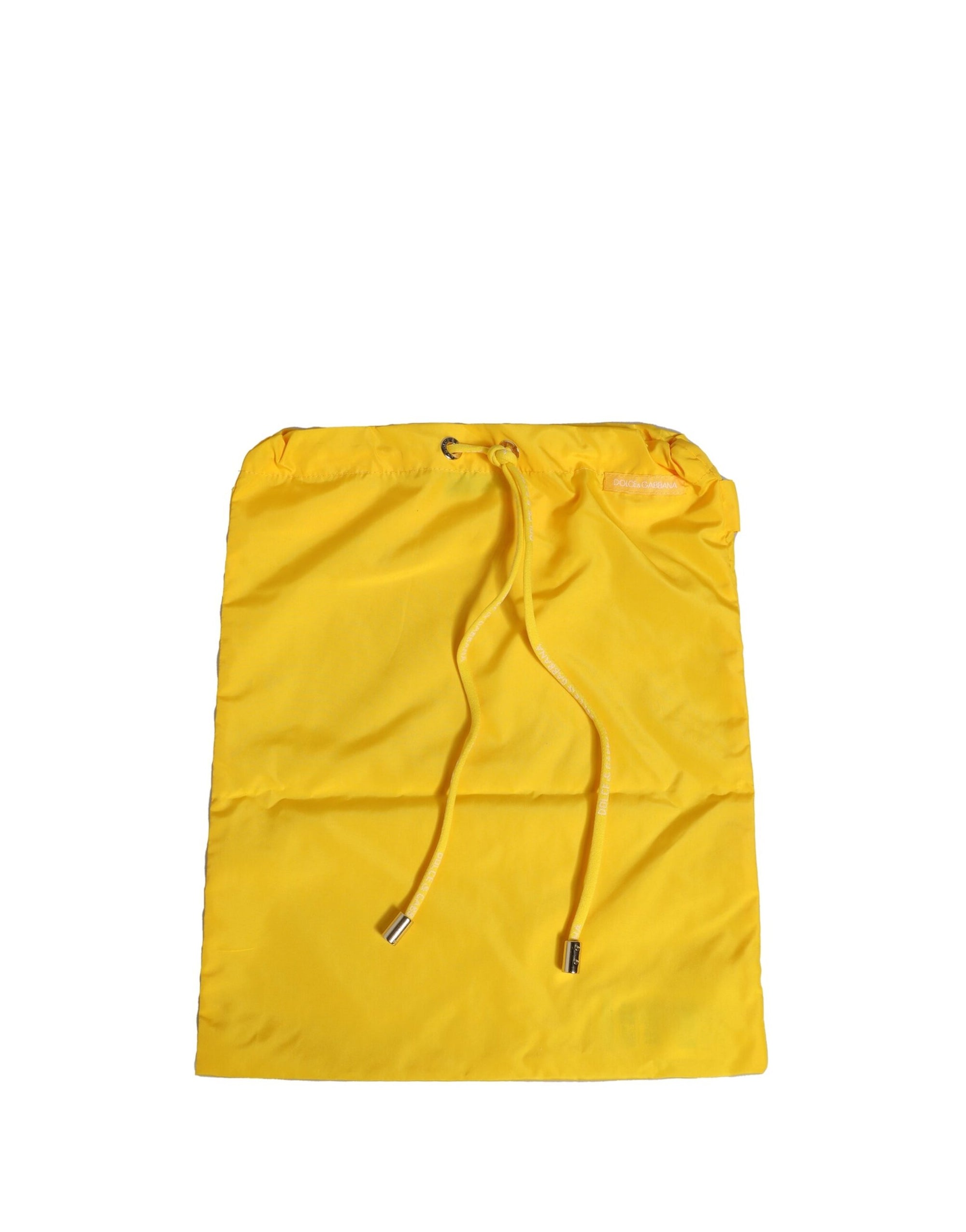 Dolce & Gabbana Yellow Waistband Logo Beachwear Brief Swimwear