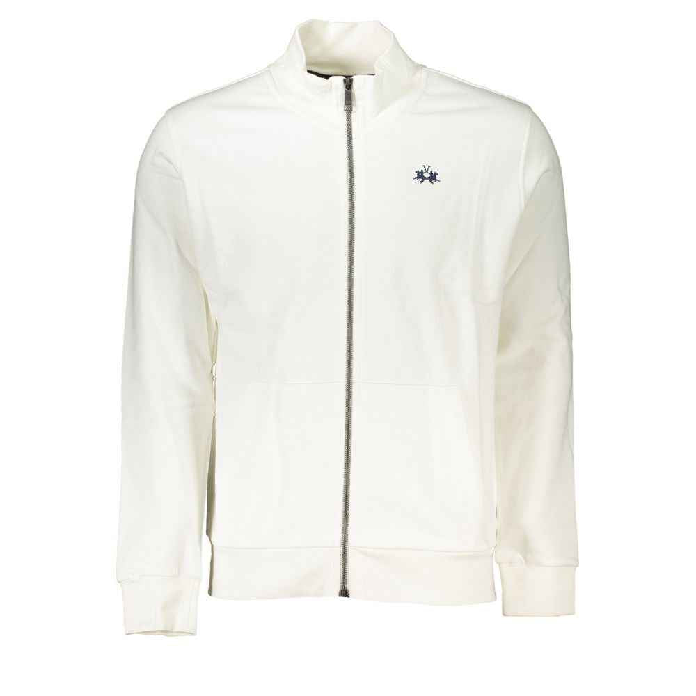 La Martina White Cotton Men Sweater