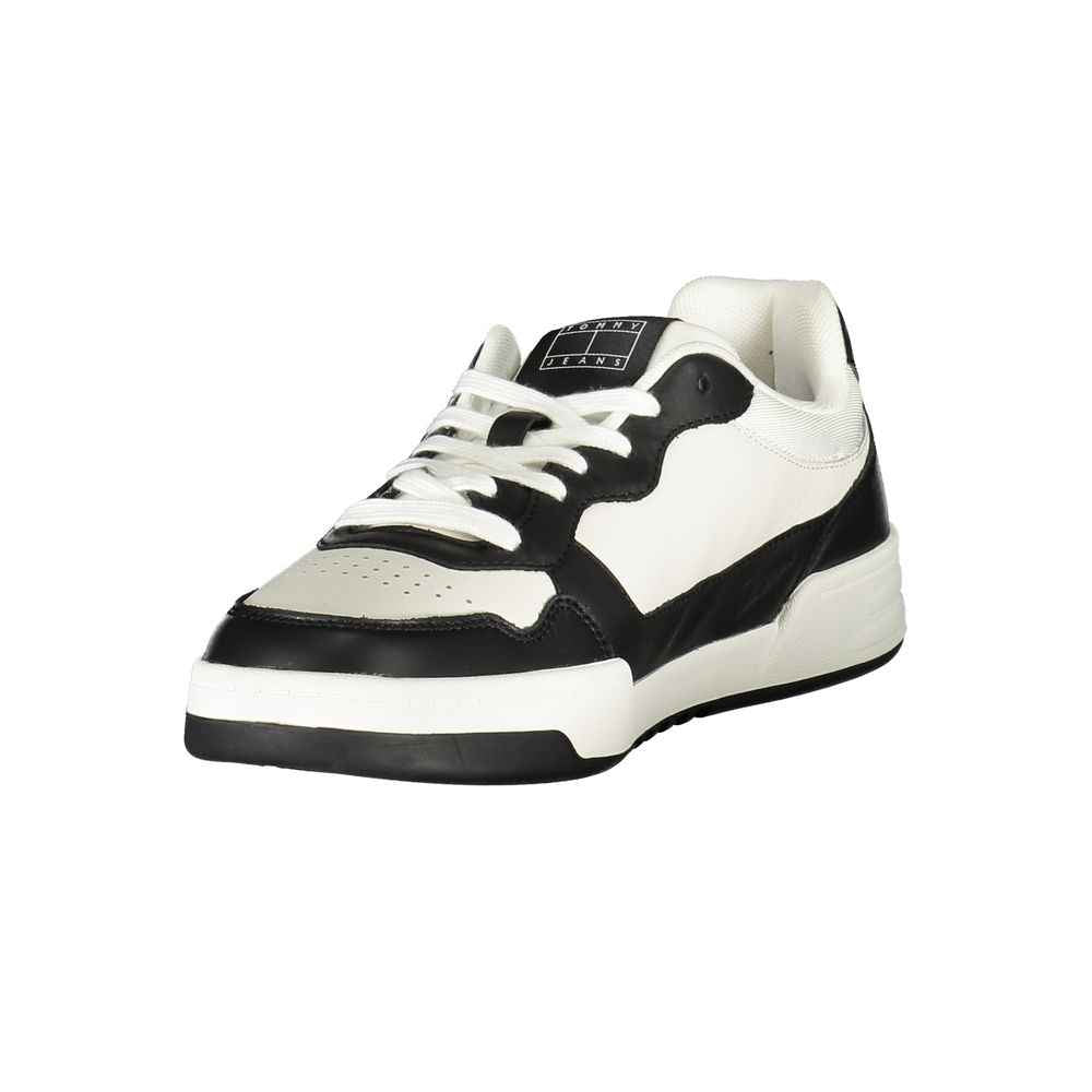 Tommy Hilfiger Black Leather Men Sneaker
