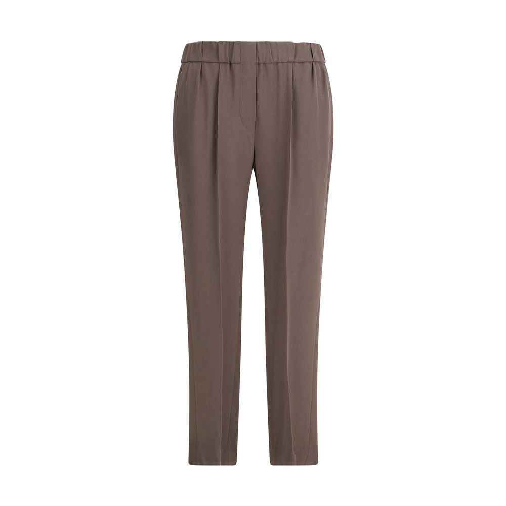 Brunello Cucinelli Gray Acetate Casual Pants