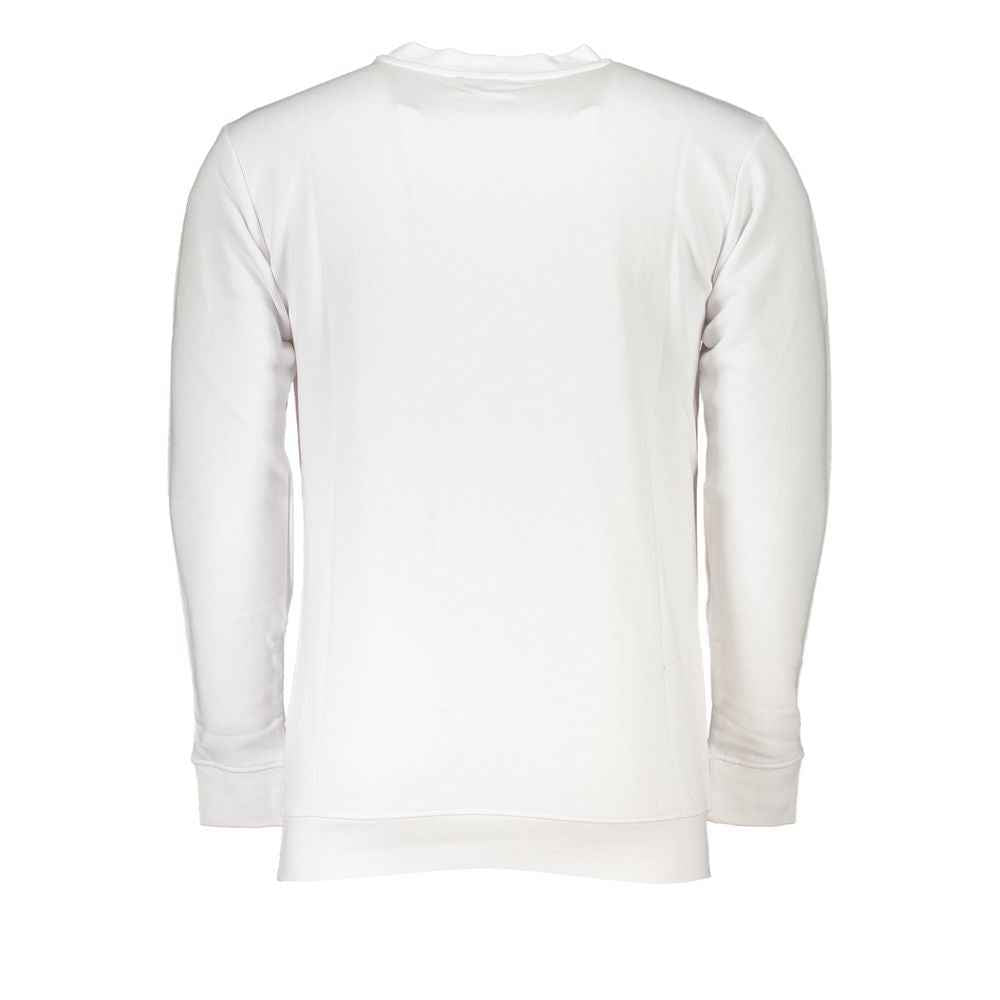 Cavalli Class White Cotton Men Sweater