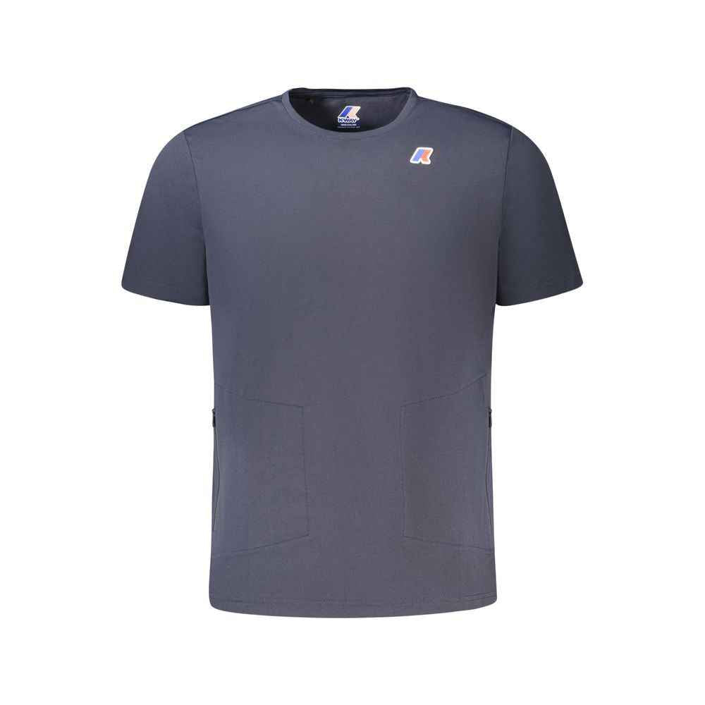 K-WAY Blue Polyester Men T-Shirt