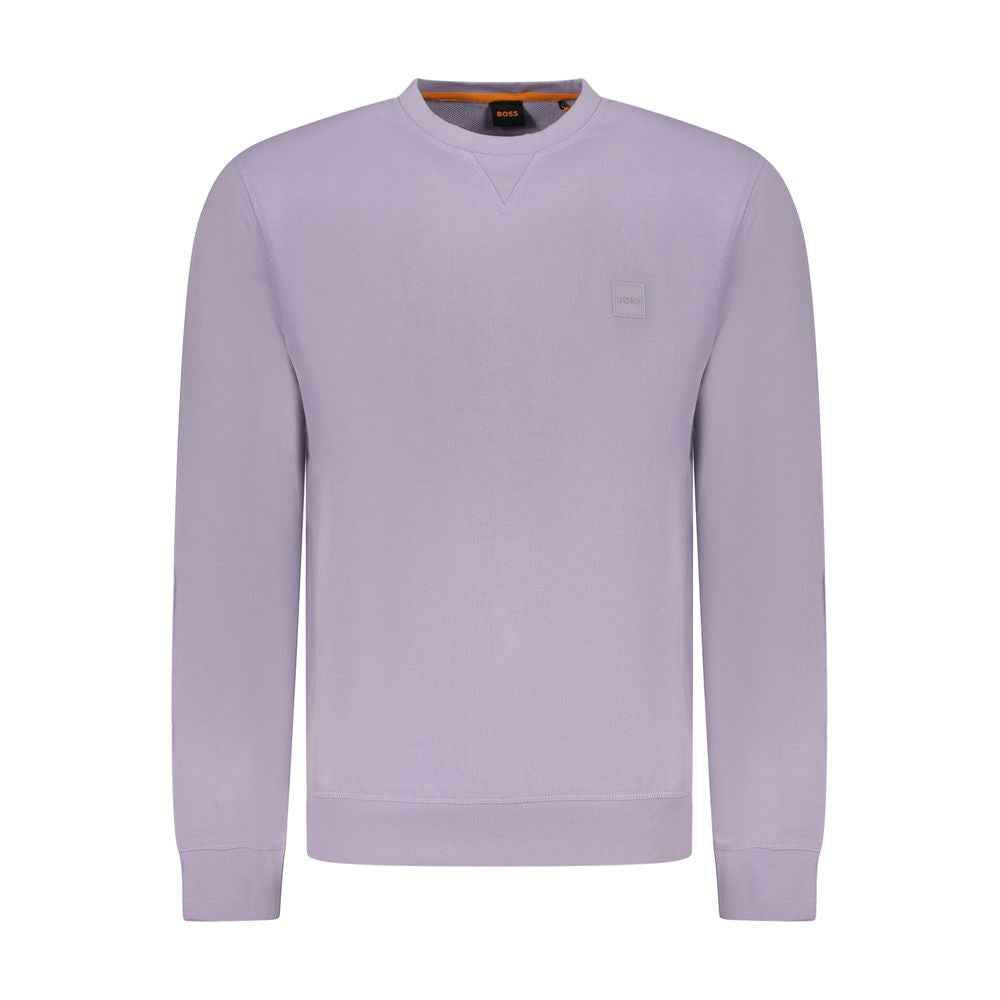 Hugo Boss Purple Cotton Men Sweater