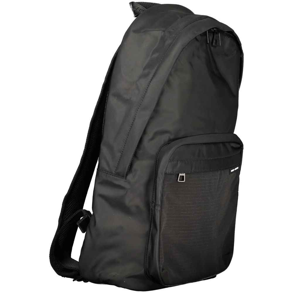 Tommy Hilfiger Black Polyester Men Backpack