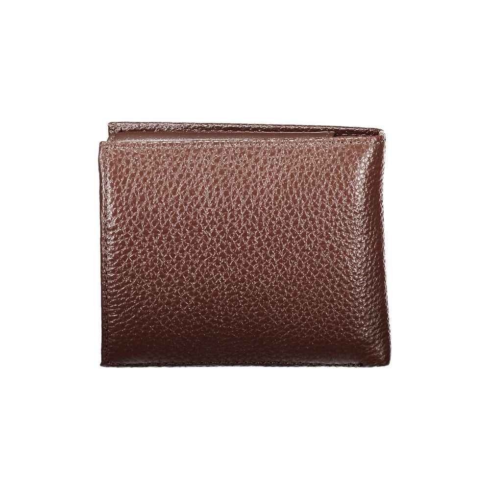 Tommy Hilfiger Elegant Brown Leather Bifold Wallet