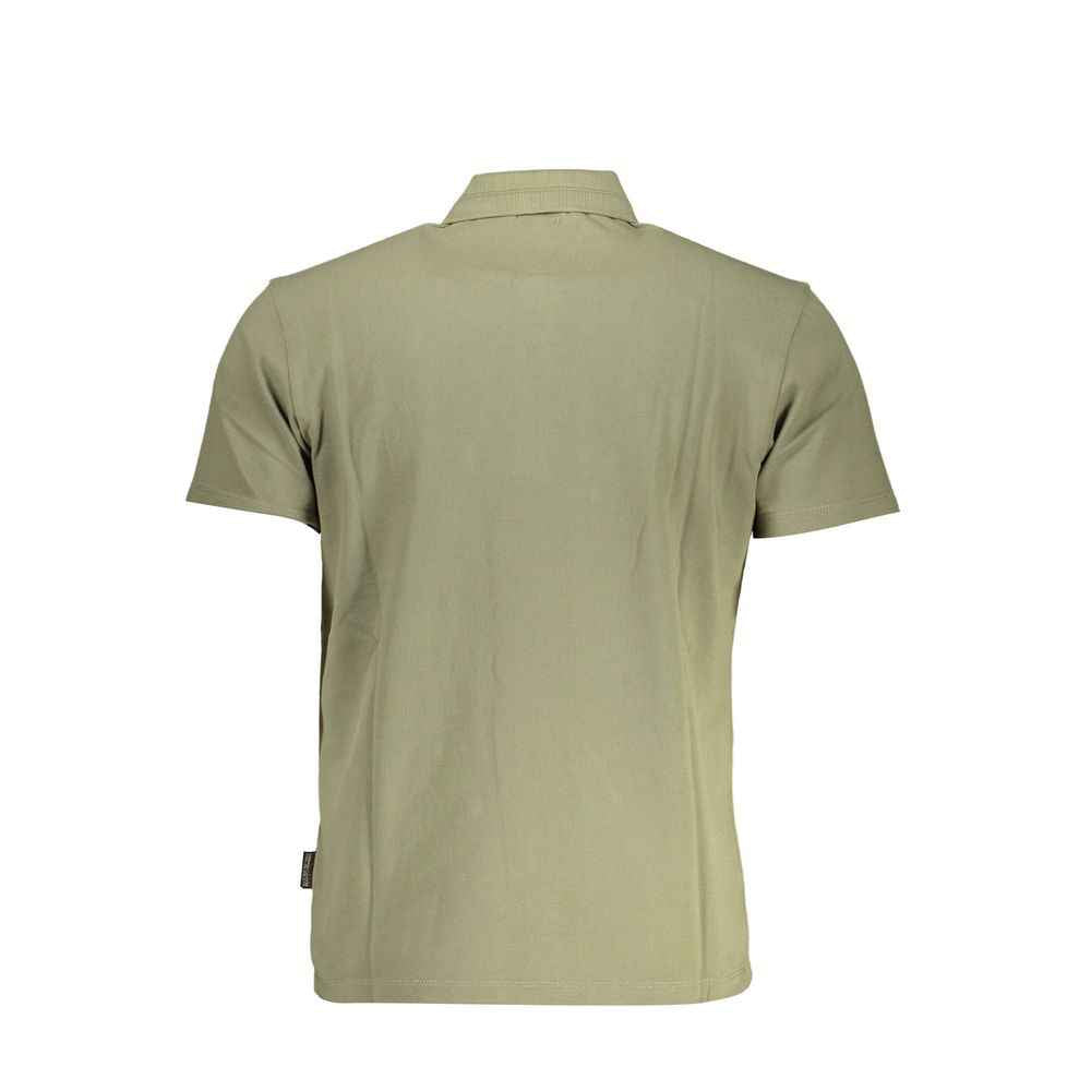 Napapijri Green Cotton Men Polo Shirt