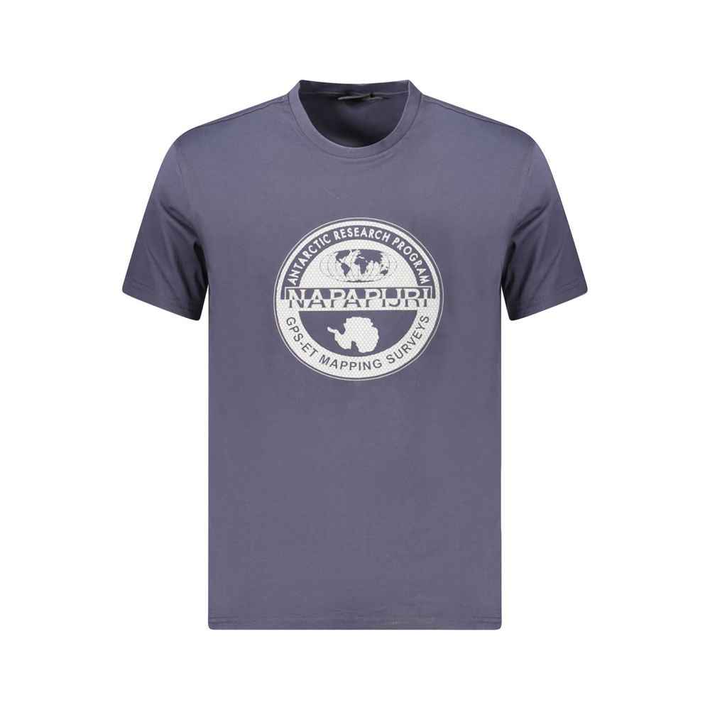 Napapijri Blue Cotton Men T-Shirt