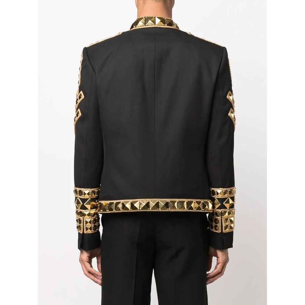 Balmain Black Acetate Men's Blazer