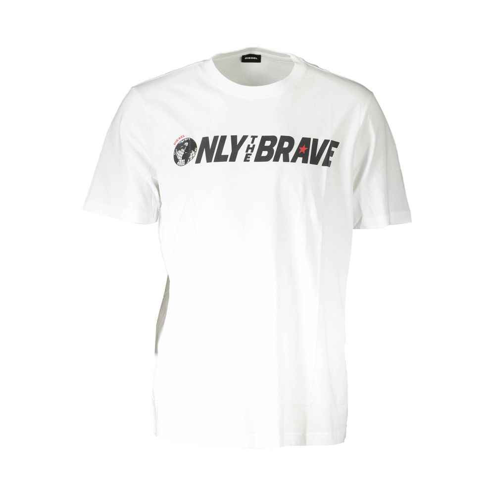 Diesel White Cotton Men T-Shirt