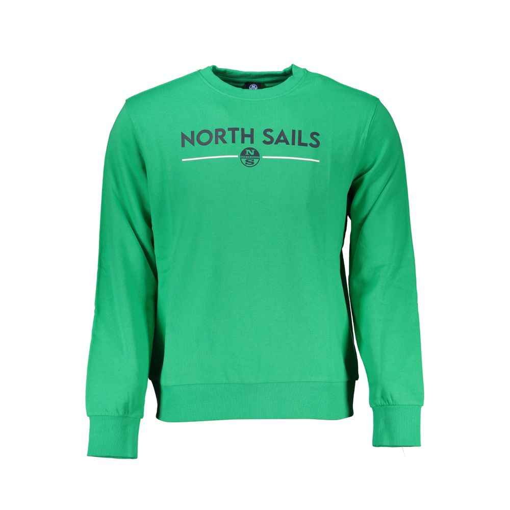 North Sails Green Cotton Men Sweater