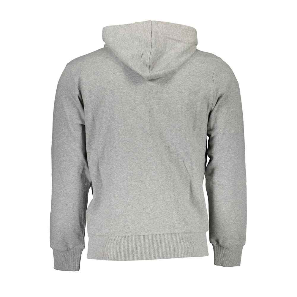 La Martina Gray Cotton Men Sweater with Hood