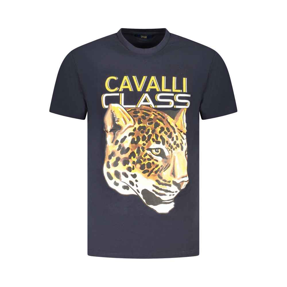 Cavalli Class Blue Cotton Men T-Shirt