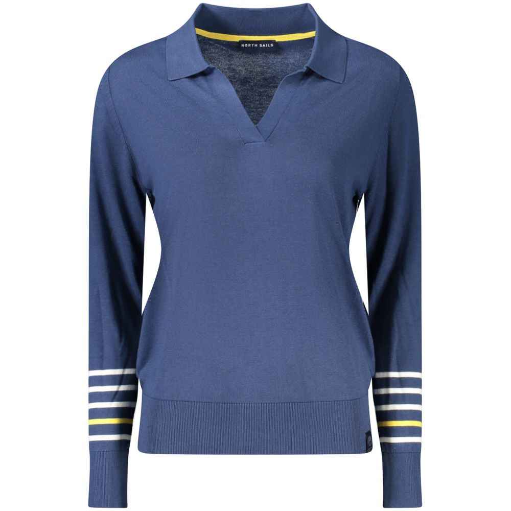 North Sails Blue Cotton Women Sweater