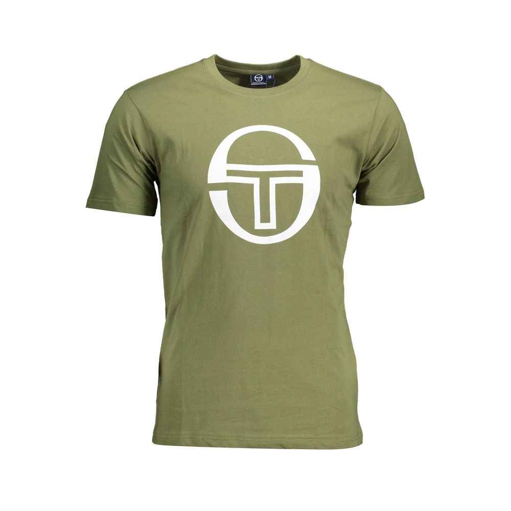 Sergio Tacchini Green Cotton Men T-Shirt