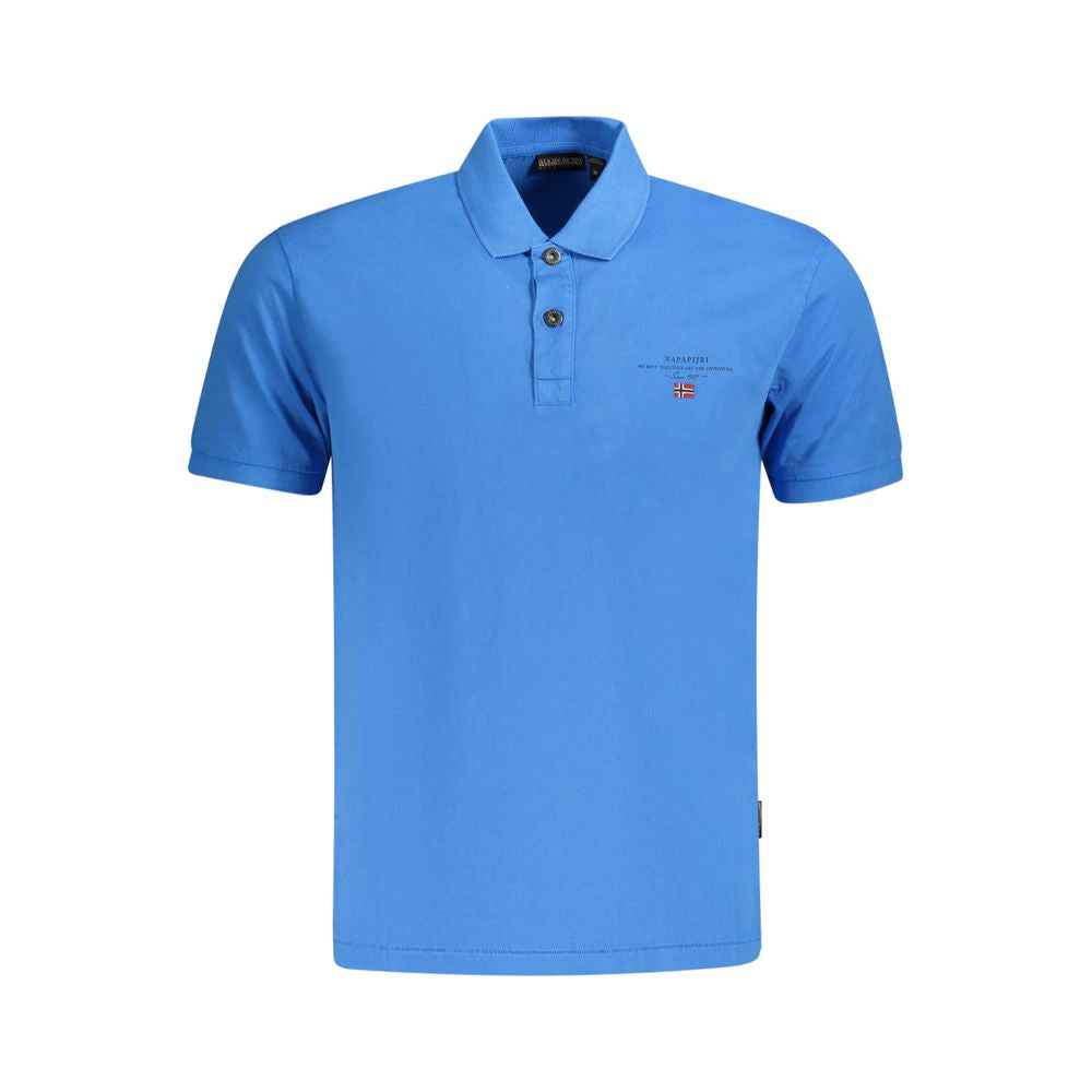 Napapijri Blue Cotton Men Polo Shirt