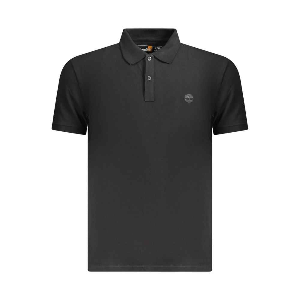 Timberland Black Cotton Men Polo Shirt