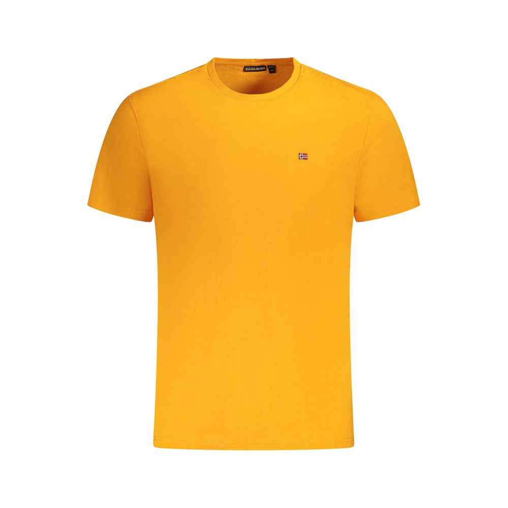 Napapijri Orange Cotton Men T-Shirt