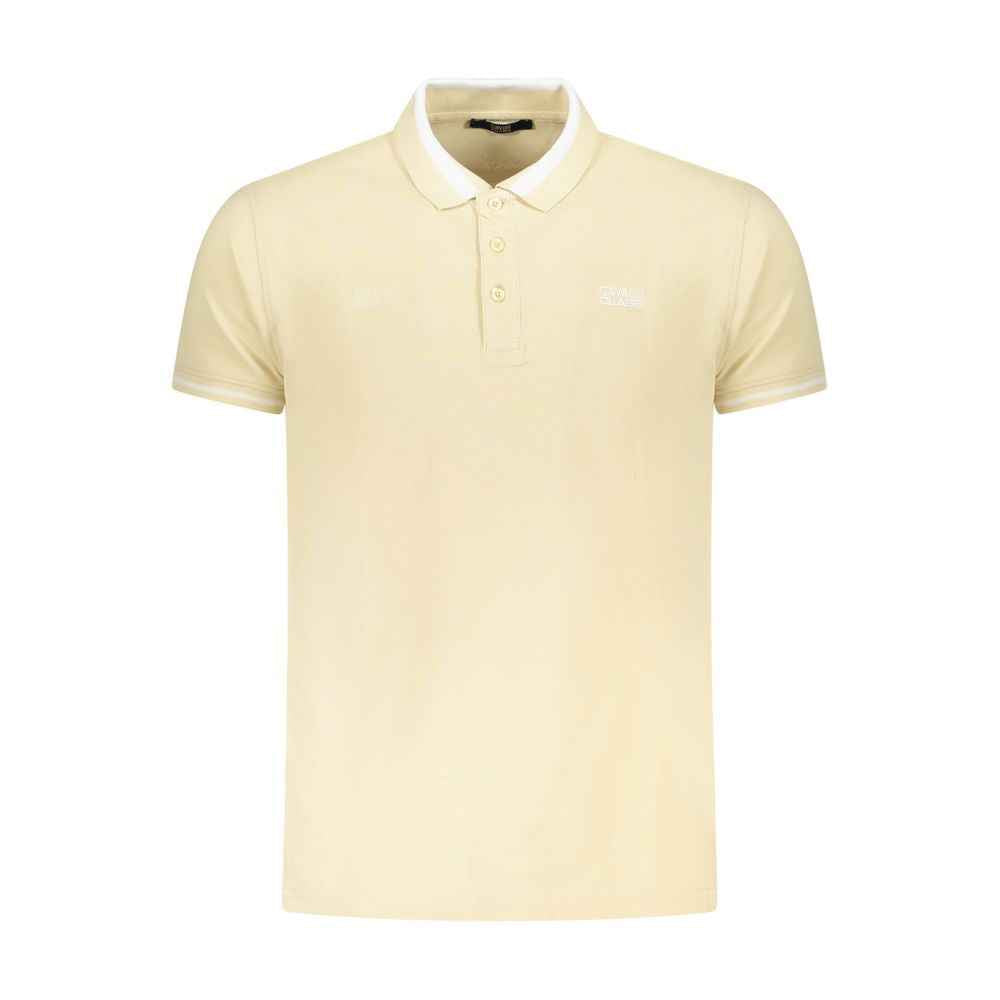 Cavalli Class Beige Cotton Men Polo Shirt