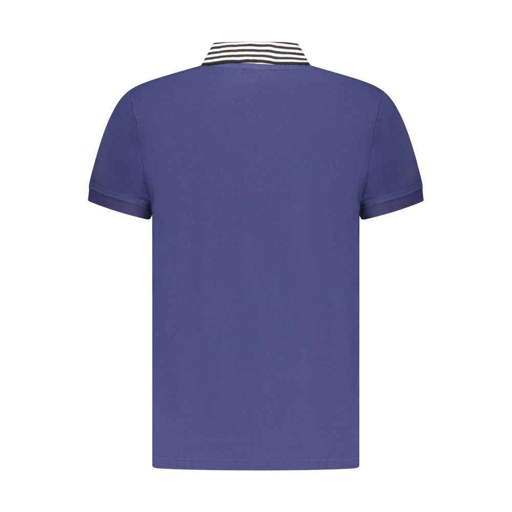 Cavalli Class Blue Cotton Men Polo Shirt